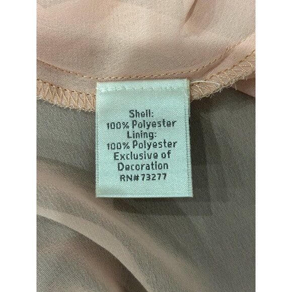 Lauren Conrad Peach Layered Chiffon Cropped Tank Top Floral Y2K Romantic SZ XL - Picture 6 of 9